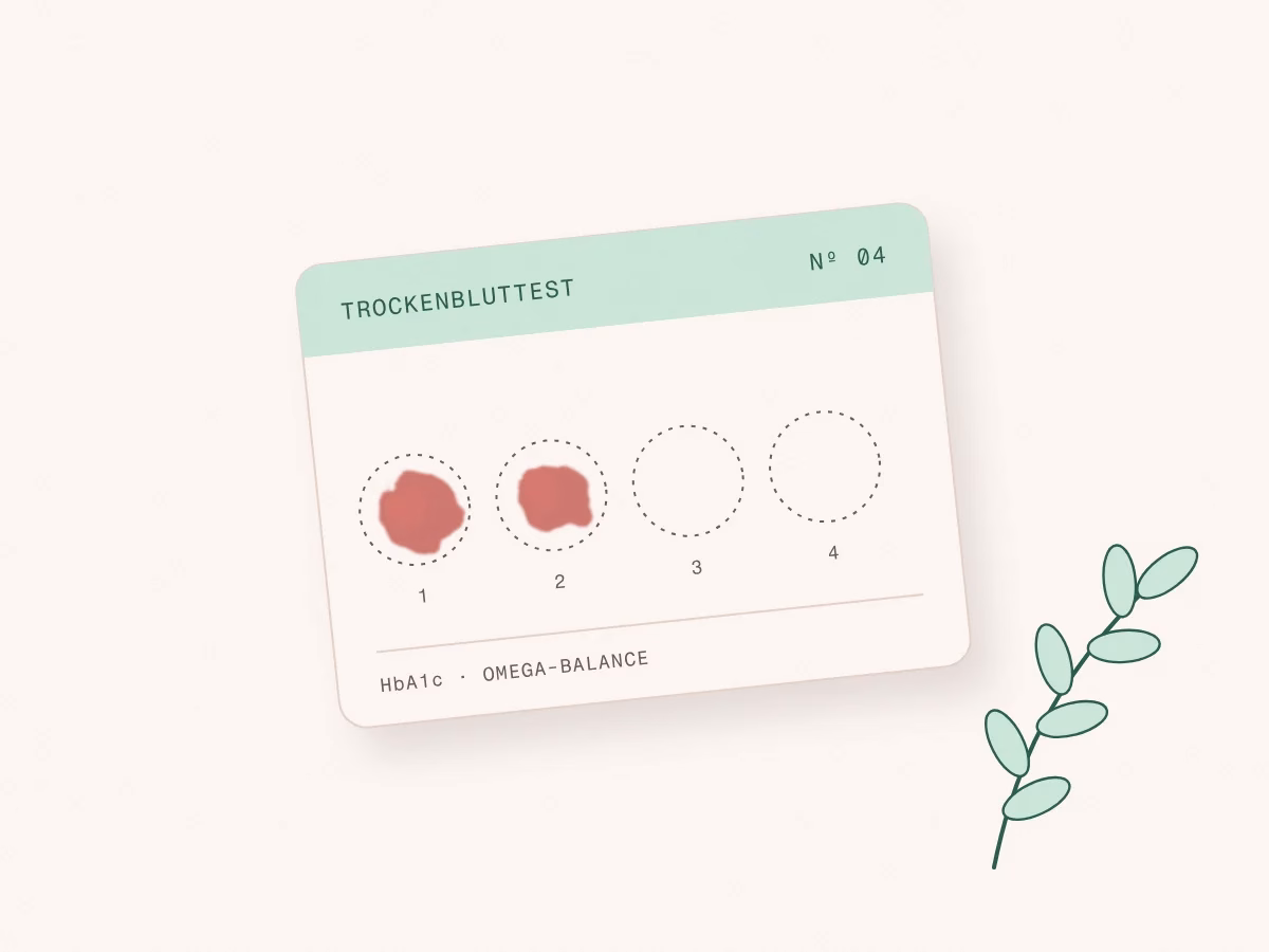 Illustration: Trockenbluttest-Karte mit Zweig