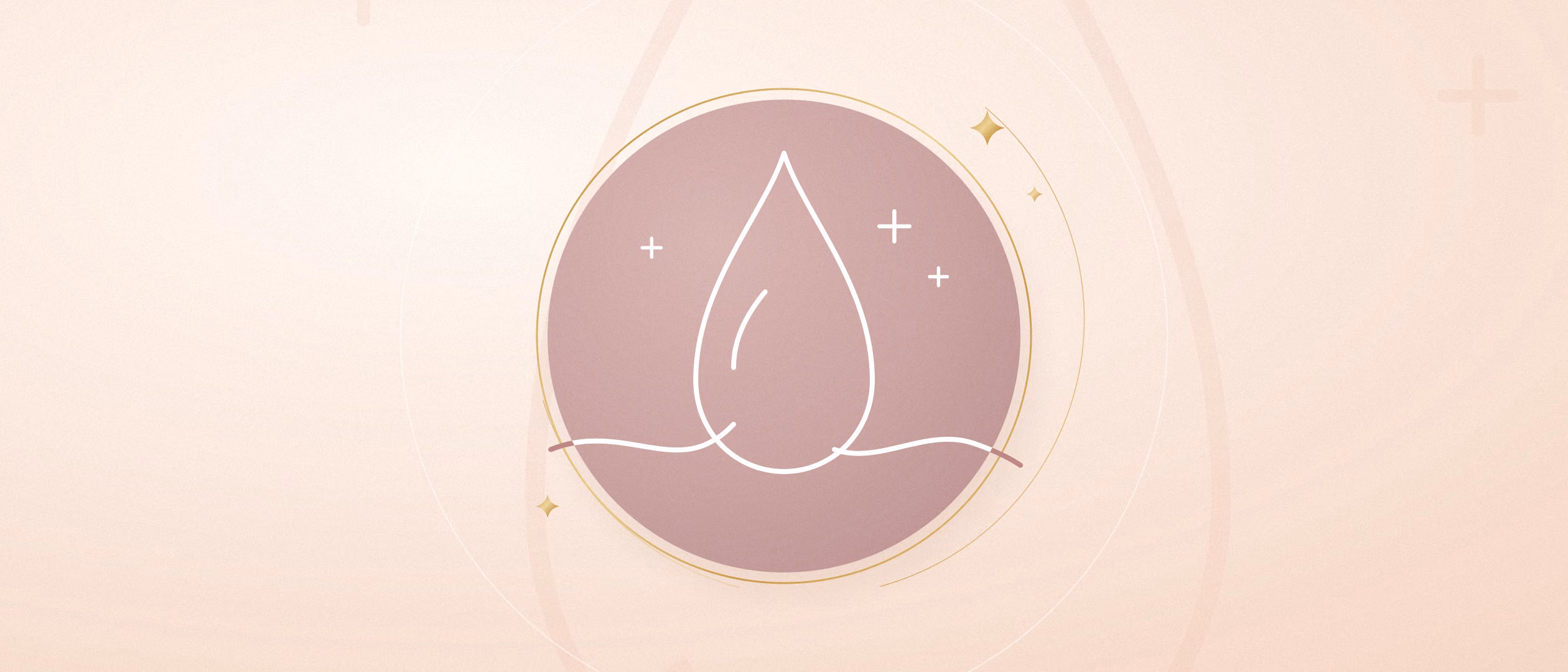 Waxing – Linienzeichnung von Herzwerk Studio im Rosé-Kreis mit Goldring